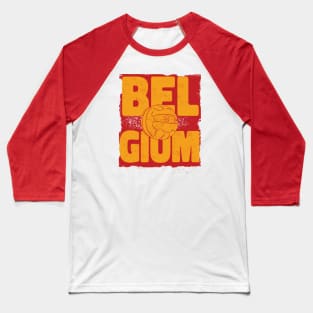 Vintage Belgian Football // Retro Belgium Soccer Baseball T-Shirt